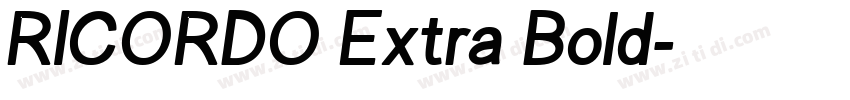 RICORDO Extra Bold字体转换